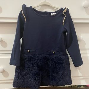 Navy color dress beautiful elegant